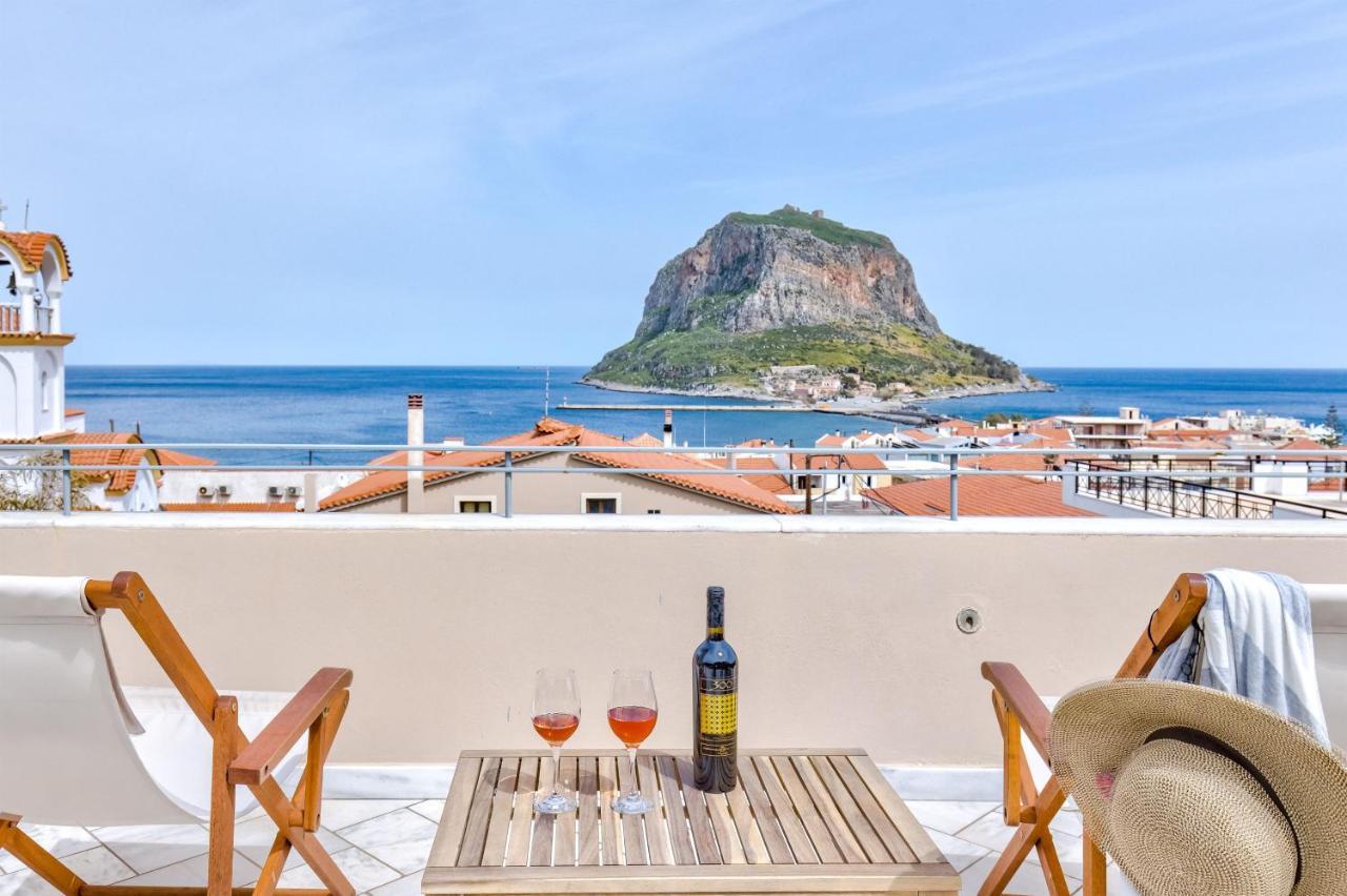Monemvasia Modern Flat With Panoramic Sea View エクステリア 写真