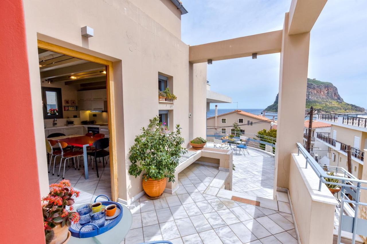 Monemvasia Modern Flat With Panoramic Sea View エクステリア 写真