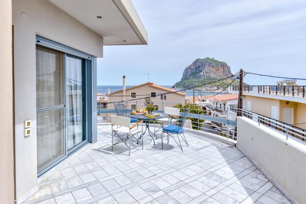 Monemvasia Modern Flat With Panoramic Sea View エクステリア 写真
